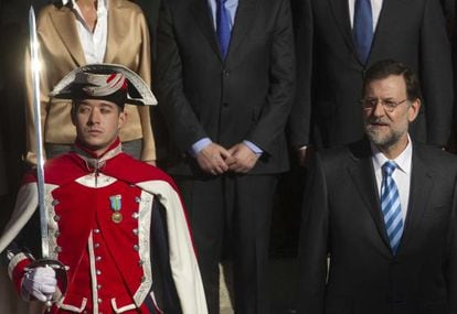 El presidente del Gobierno, Mariano Rajoy, en la apertura de la legislatura de las Cortes.
