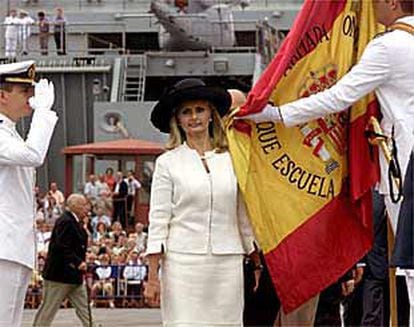 Isabel Tocino, en su jura de bandera de ayer.