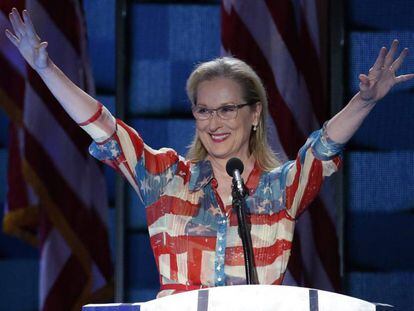 La actriz Meryl Streep, el pasado martes en la convención demócrata celebrada celebrada en Filadelfia.