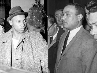 Norman 3X Butler y Thomas 15X Johnson, dos de los condenados por el asesinato de Malcolm X.