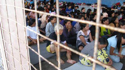 Mujeres retenidas en el centro de detención de inmigrantes de Semenyih, en Malasia.