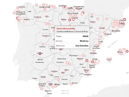 Mapa | Todos los restaurantes con estrella Michelin 2024 en España