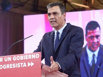 Pedro Sánchez, en la presentación de la propuesta programática del PSOE.