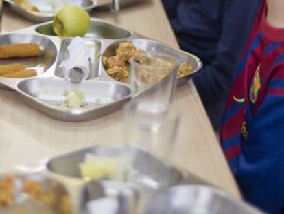 Comedor escolar de una escuela de Barcelona.