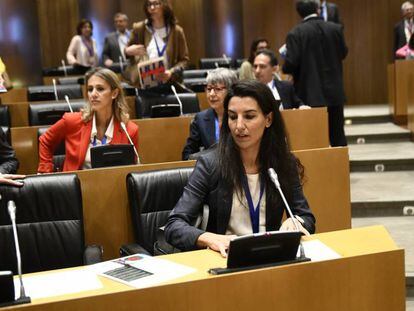 La candidata de Vox a la Presidencia de la Comunidad de Madrid, Rocío Monasterio, en el Congreso de los Diputados.
 