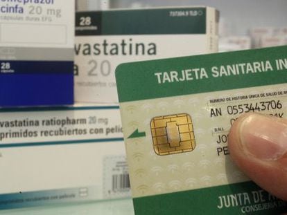 Tarjeta sanitaria del Servicio Andaluz de Salud.