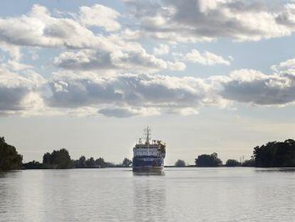 El r&iacute;o Guadalquivir a su paso por Coria del R&iacute;o.