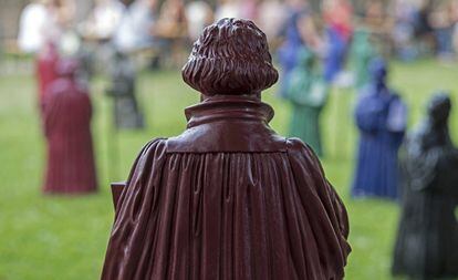 Una estatua de Lutero, en Alemania. 