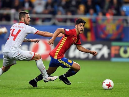 Asensio en el partido ante Macedonia.