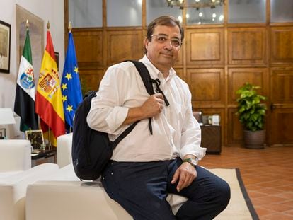 Guillermo Fernández Vara, en la sede de presidencia de la Junta de Extremadura.