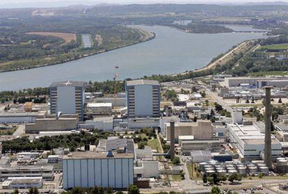 Vista aérea del complejo nuclear de Marcoule.