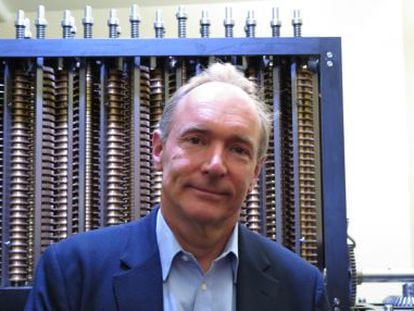 Tim Berners-Lee, creador de la World Wide Web, en el Museo de la Historia de la Informática, en Silicon Valley, en 2019.