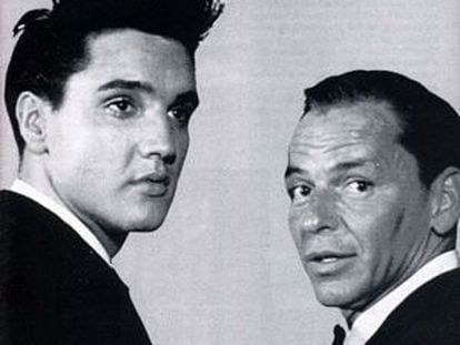 Elvis Presley y Frank Sinatra, en los años sesenta.