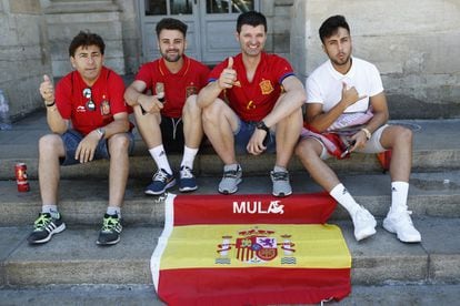 Seguidores de La Roja en la ciudad de Burdeos, el 21 de junio de 2016.