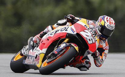 Dani Pedrosa, el m&aacute;s r&aacute;pido el primer d&iacute;a de tests en Sepang.