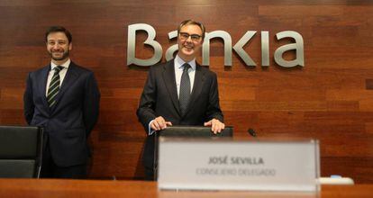 José Sevilla, consejero delegado de Bankia, en la presentación de resultados de 2017.