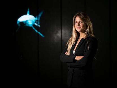 Gádor Muntaner, oceanógrafa especializada en tiburones. Fotografiada en el Movistar Center de Barcelona.