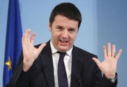 El primer ministro Matteo Renzi, hoy.