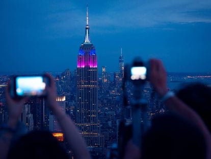 Manhattan, en Nueva York, con el Empire State en el centro de la imagen.