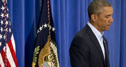 Obama durante su discurso sobre James Foley el mi&eacute;rcoles 