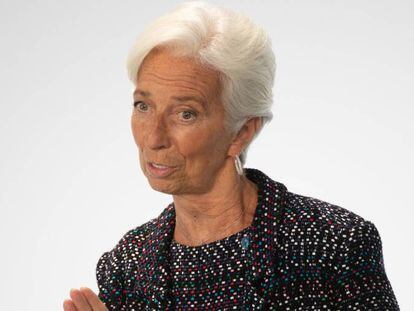 Christine Lagarde, en el Eurogrupo del pasado sábado