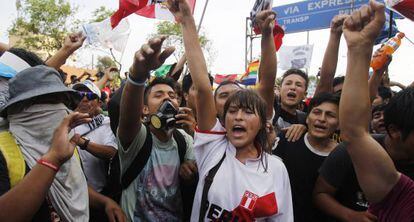 Protestas sociales contra la ley laboral juvenil, derogada por el Gobierno. 