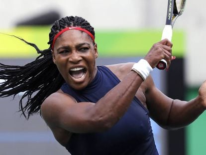 Serena Williams este domingo en su partido contra Gavrilova.