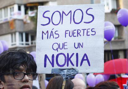 Uno de los carteles de este 8M en Madrid.
