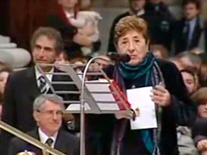 Carmen Hernández, durante una de sus intervenciones en el Vaticano.