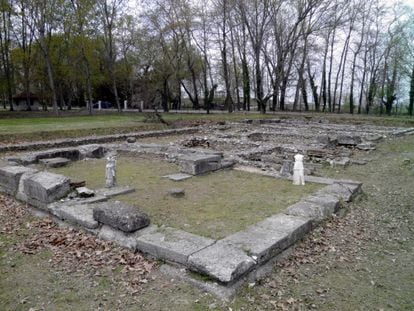 Ruinas del santuario de Démeter, en la antigua Díon.