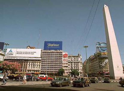 El obelisco de Buenos Aires, en la avenida 9 de Julio. Argentina recibió una inversión extranjera de 5.720 millones de dólares en 2007.