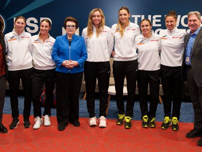 Conchita, Bucsa, Bassols, Billie Jean King, Badosa, Masarova, Medina, Sorribes y Haggerty (ITF). / RFET