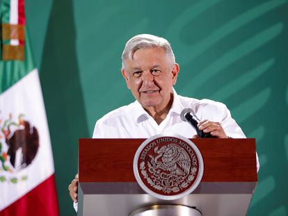 Andrés Manuel López Obrador, presidente de México, en Manzanillo, Colima (México).