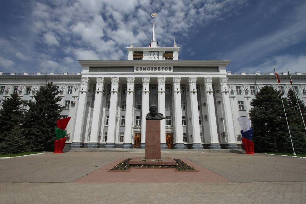 La Casa de los Sóviets en Tiraspol, la capital del Estado autoproclamado de Transnistria.
