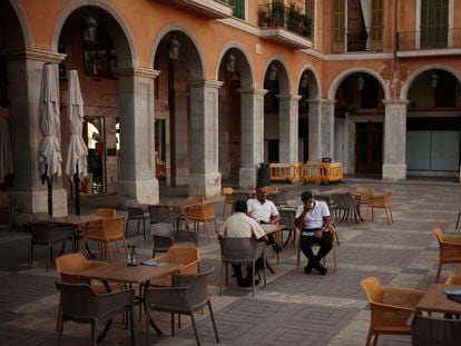 Un restaurante vacío en Palma de Mallorca (España), el pasado 29 de julio.