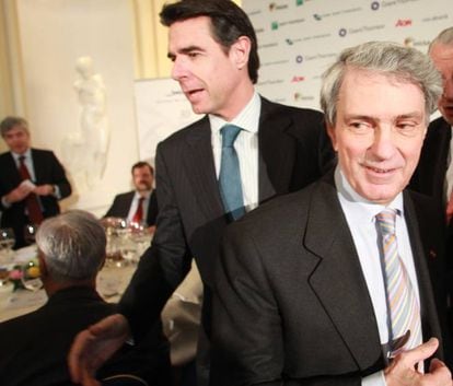 El ministro de Industria, Jos&eacute; Manuel Soria, y el presidente de Unesa, Eduardo Montes.
