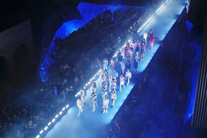 Panorámica del desfile de Dior Men celebrado en Los Ángeles.