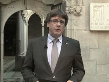 Missatge institucional de Carles Puigdemont.