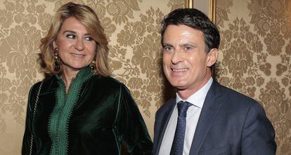 Susana Gallardo y Manuel Valls, el 6 de enero en los premios Nadal, en Barcelona.