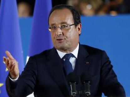 El presidente Fran&ccedil;ois Hollande, el d&iacute;a 7 en un acto en Niza. 