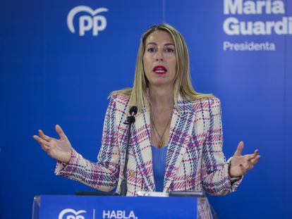 La candidata del PP a la presidencia de la Junta, María Guardiola, el 19 de junio.