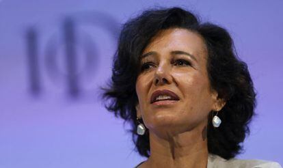 Ana Patricia Botin, en una conferencia en Londres.