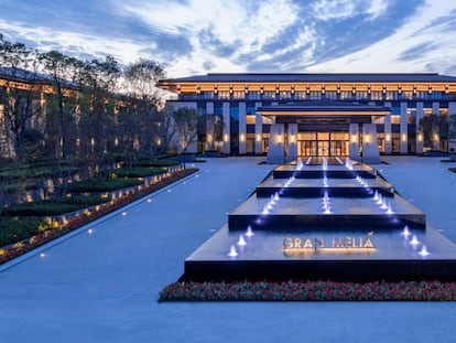 Entrada del Gran Meliá Chengdu, inaugurado el pasado 25 de septiembre.
