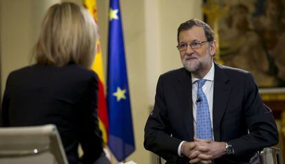 Rajoy, durante la entrevista del miércoles en un programa de Antena 3.