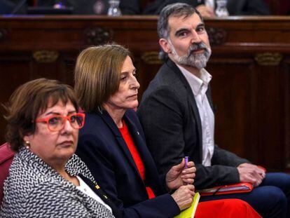 El entonces presidente de Òmnium, Jordi Cuixart, durante el juicio del 'procés' en el Tribunal Supremo en 2019.
