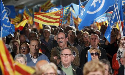 Público asistente al acto de Mariano Rajoy en Valencia.