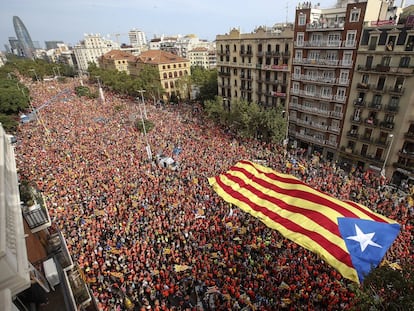 Una imagen de la manifestación de la última Diada.
