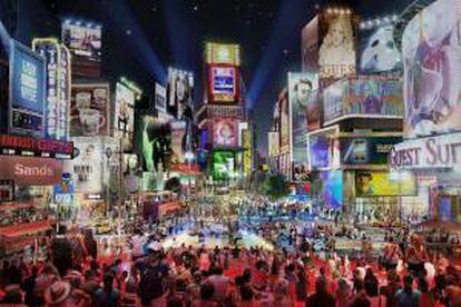 Imagen facilitada por la Comunidad de Madrid que muestra una recreación del proyecto futuro del complejo Eurovegas en Alcorcón.