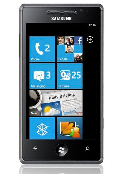 Omnia 7 de Samsung, con Windows Phone.