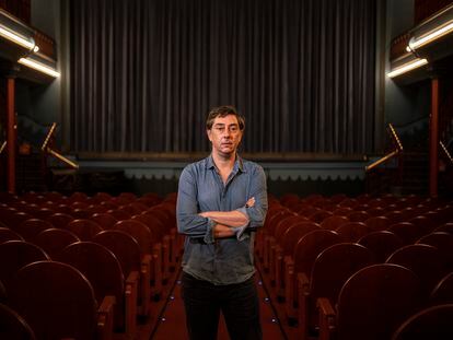 Miguel Gomes, director de cine portugués, este miércoles por la mañana en la Filmoteca Española.